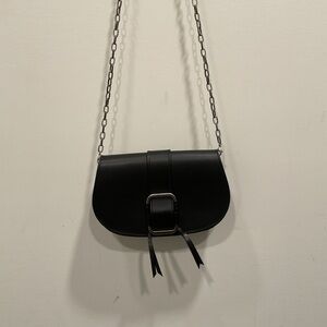ba&sh Black Crossbody Bag with Chain Strap